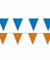 Oranje blauwe feest punt vlaggetjes outfitket meter 10113708
